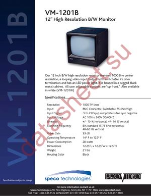 VM-1201B datasheet  